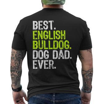 English Bulldog Dog Dad Fathers Day Shirt Men's Back Print T-shirt | Mazezy