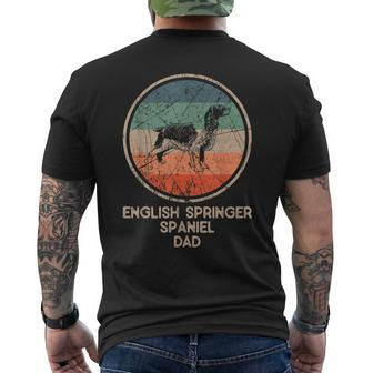 English Springer Dog - Vintage English Springer Spaniel Dad Men's T-shirt Back Print - Seseable