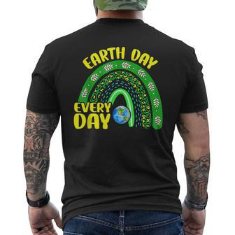 Environmentalis Earth Day Everyday Protect Our Planet Men's Back Print T-shirt | Mazezy