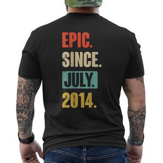 Epic Since July 2014 - Birthday 9Th Decoration Funny Men's Crewneck Short Sleeve Back Print T-shirt | Mazezy