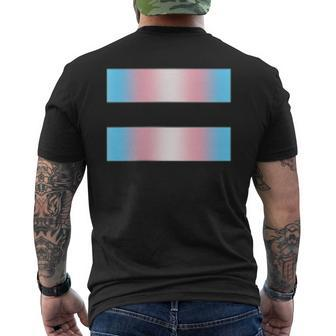 Equality Subtle Trans Pride Flag Transgender Rights Ally Men's Back Print T-shirt | Mazezy
