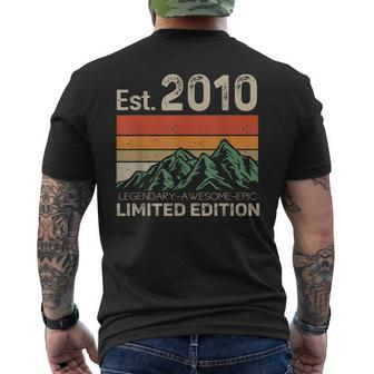 Est 2010 Legendary Awesome Epic Limited Edition 13 Year Old Men's T-shirt Back Print - Seseable