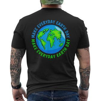Make Everyday Earth Day For Nature Lover Earth Day 2023 Men's Back Print T-shirt | Mazezy