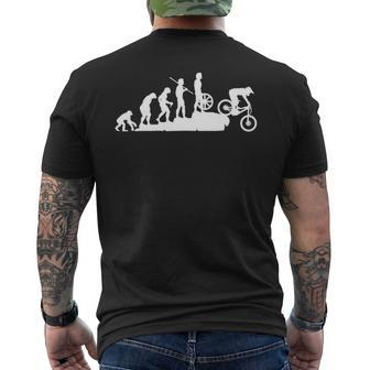 Evolution Downhill Mountain Bike Mtb Mountain Biking V2 Men's T-shirt Back Print - Seseable