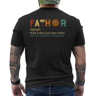Mens Fa-Thor Like Dad Just Way Cooler Fathers Day T Shirt Men's Back Print T-shirt | Mazezy