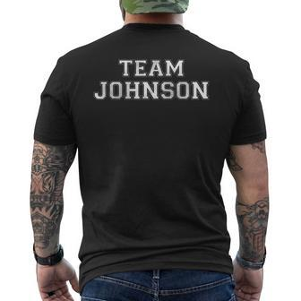 Family Sports Team Johnson Last Name Johnson Men's Back Print T-shirt | Mazezy