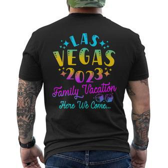 Family Vacation Las Vegas 2023 Matching Family Trip Group Men's Back Print T-shirt | Mazezy
