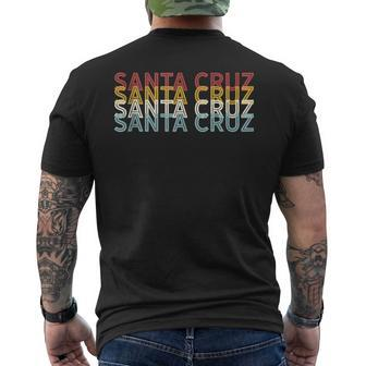 Famous City 70S Retro Usa - Vintage Santa Cruz Men's T-shirt Back Print - Seseable