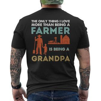 Farmer Grandpa Gifts From Grandaughter Grandson Fathers Day Mens Back Print T-shirt | Mazezy