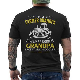 Im A Farmer Grandpa Like A Normal Just Much Cooler Men's T-shirt Back Print - Seseable