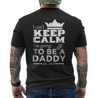 Father I Cant Keep Calm Im Going To Be A Daddy Mens Back Print T-shirt | Mazezy
