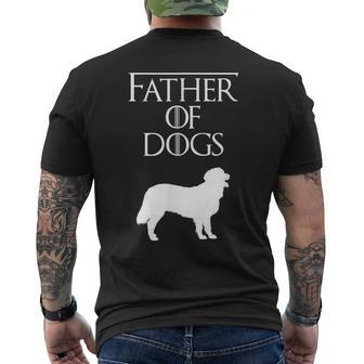 Father Of Dogs Cute Gifts For Dog Daddy Fathers Day Gift Mens Back Print T-shirt | Mazezy