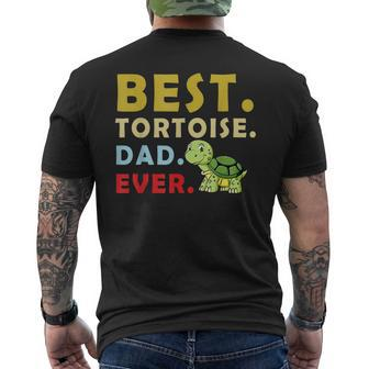 Father Of The Year Land Turtle Lover Best Tortoise Dad Ever Mens Back Print T-shirt - Seseable