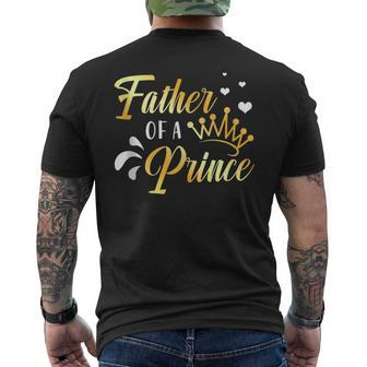 Father Of A Prince Fathers Day Men's T-shirt Back Print - Thegiftio UK
