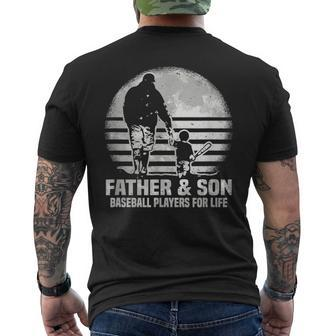 Father And Son Baseball Matching Dad Son Men's T-shirt Back Print - Seseable