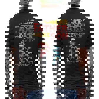 Like Father Like Son Dad Motocross Dirt Bike Fathers Day Men's T-shirt Back Print - Thegiftio UK