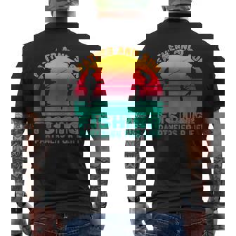 Father And Son Fishing Partners For Life Retro Fathers Day Men's T-shirt Back Print - Thegiftio