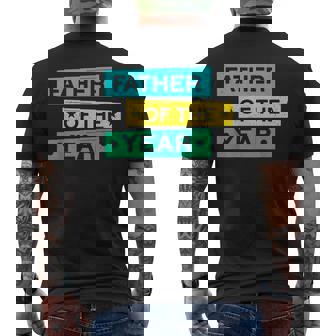 Father Of The Year New Dad Happy Daddy Fathers Day Men's T-shirt Back Print - Thegiftio UK