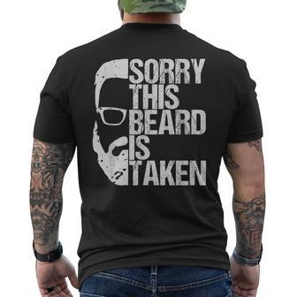 Fathers Day This Beard Is Taken Beard For Men's T-shirt Back Print - Thegiftio UK
