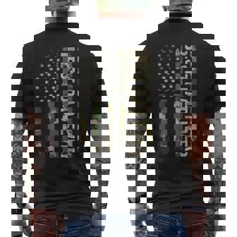 Fathers Day Best Dad Ever With Camouflage Us American Flag Mens Back Print T-shirt - Thegiftio