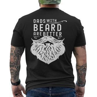 Fathers Day Dads With Beards Are Better Beard Dad Men's T-shirt Back Print - Thegiftio UK