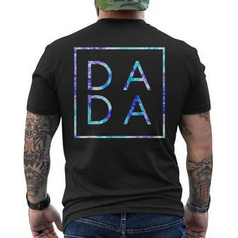 Fathers Day For New Dad Dada Him Papa Funny Tie Dye Dada Mens Back Print T-shirt | Mazezy