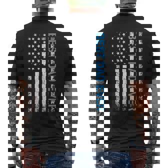 Fathers Day Gift Best Dad Ever With Us American Flag Mens Back Print T-shirt | Mazezy