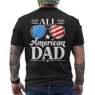 Fathers Day Gift | All American Patriot Usa Dad Mens Back Print T-shirt