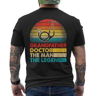 Fathers Day Grandfather Doctor The Man The Legend Gift For Men Mens Back Print T-shirt - Seseable