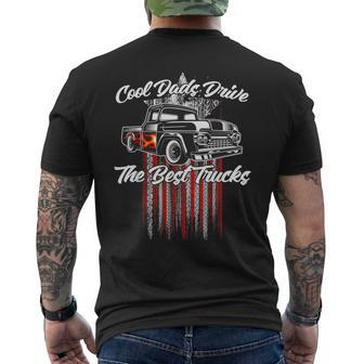 Fathers Day Truck Guy Flamed Custom Classic Pickup Men's T-shirt Back Print - Thegiftio UK