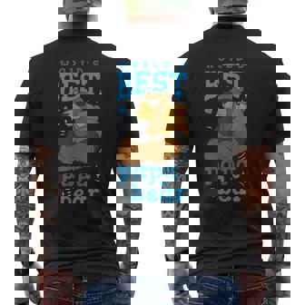 Fathers Day Worlds Best Daddy Papa Bear Animal Dad & Baby Men's Back Print T-shirt | Mazezy