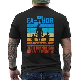 Fathor Fathers Day Fathers Day Dad Father Men's Back Print T-shirt