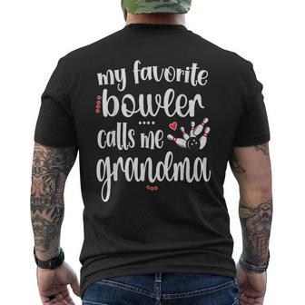 My Favorite Bowler Calls Me Bowling Grandma Men's Back Print T-shirt | Mazezy