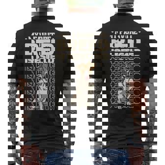 My Favorite Breed Is Rescued Rescue Dog And Dog Lover Men's T-shirt Back Print - Thegiftio