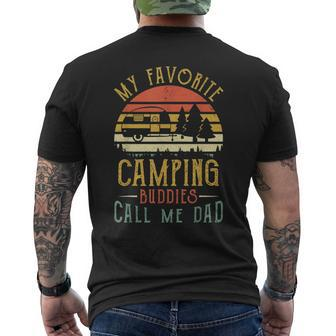 My Favorite Camping Buddies Call Me Dad Vintage Fathers Day V3 Men's T-shirt Back Print - Seseable