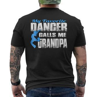 My Favorite Dancer Calls Me Grandpa Dance Grandpa B Men's Back Print T-shirt | Mazezy