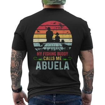 My Favorite Fishing Buddies Call Me Abuela Fathers Day Men's T-shirt Back Print - Thegiftio UK
