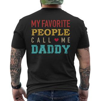 My Favorite People Call Me Dad Vintage For Dad Men's T-shirt Back Print - Seseable