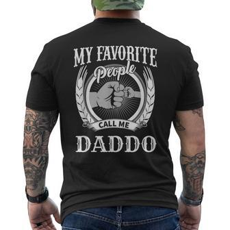 My Favorite People Call Me Daddo Fist Bump Special Grandpa Men's Back Print T-shirt | Mazezy