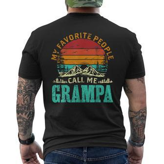 My Favorite People Call Me Grampa Fathers Day Men's T-shirt Back Print - Thegiftio UK