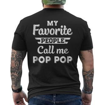 My Favorite People Call Me Pop Pop Fathers Day V2 Men's T-shirt Back Print - Seseable