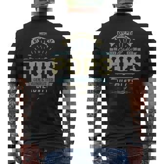 My Favorite People Call Me Pops Grandpa Father Men's Back Print T-shirt | Mazezy