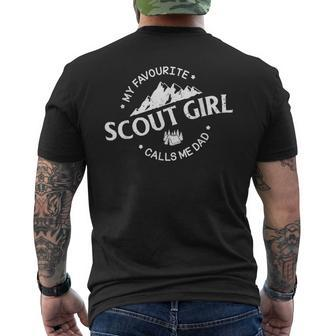 My Favourite Scout Girl Calls Me Dad Proud Dad Men's T-shirt Back Print - Seseable
