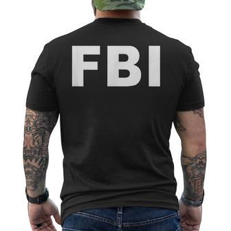 Fbi Halloween Costume Federal Law Enforcement Men's T-shirt Back Print - Seseable