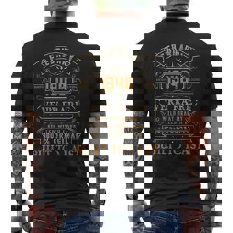 February 1948 75Th Birthday Decorations 75 Yrs Old 75Th Bday Men's Back Print T-shirt | Mazezy