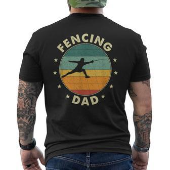 Fencing Dad Father Gift For Mens Mens Back Print T-shirt | Mazezy