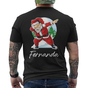 Fernanda Name Gift Santa Fernanda Mens Back Print T-shirt - Seseable