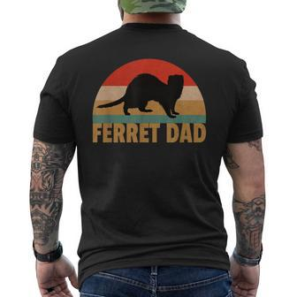 Ferret Retro Pet Ferret Dad Vintage Men's T-shirt Back Print - Seseable