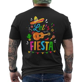 Lets Fiesta For Cinco De Mayo Costume Party Men's Back Print T-shirt | Mazezy