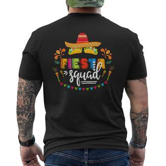 Fiesta Squad Cinco De Mayo Mexican Sombrero Family Couple Sq Men's Back Print T-shirt | Mazezy